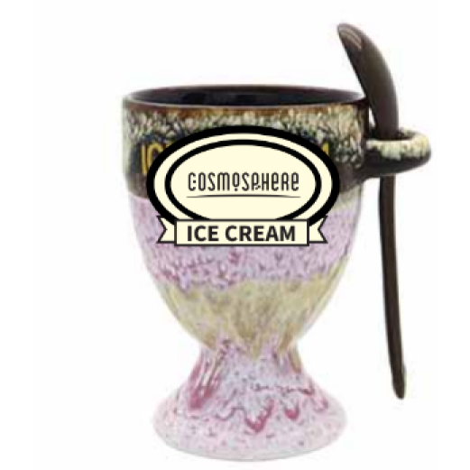 Cosmsphere Ice Cream Dish/Spoon Combo Pink